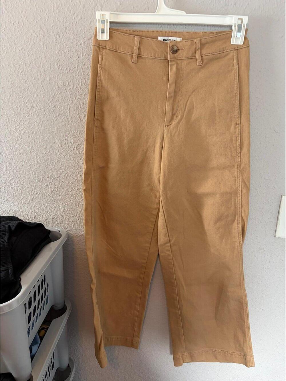 Vigoss Wide Leg Tan Jeans size 27. Inseam is 27in